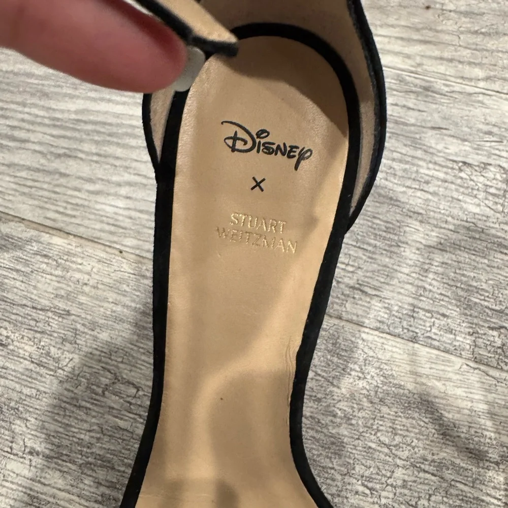 Stuart Weitzman x Disney Swarovski  black Nudistcurve 100 sandal heels - Picture 4 of 10